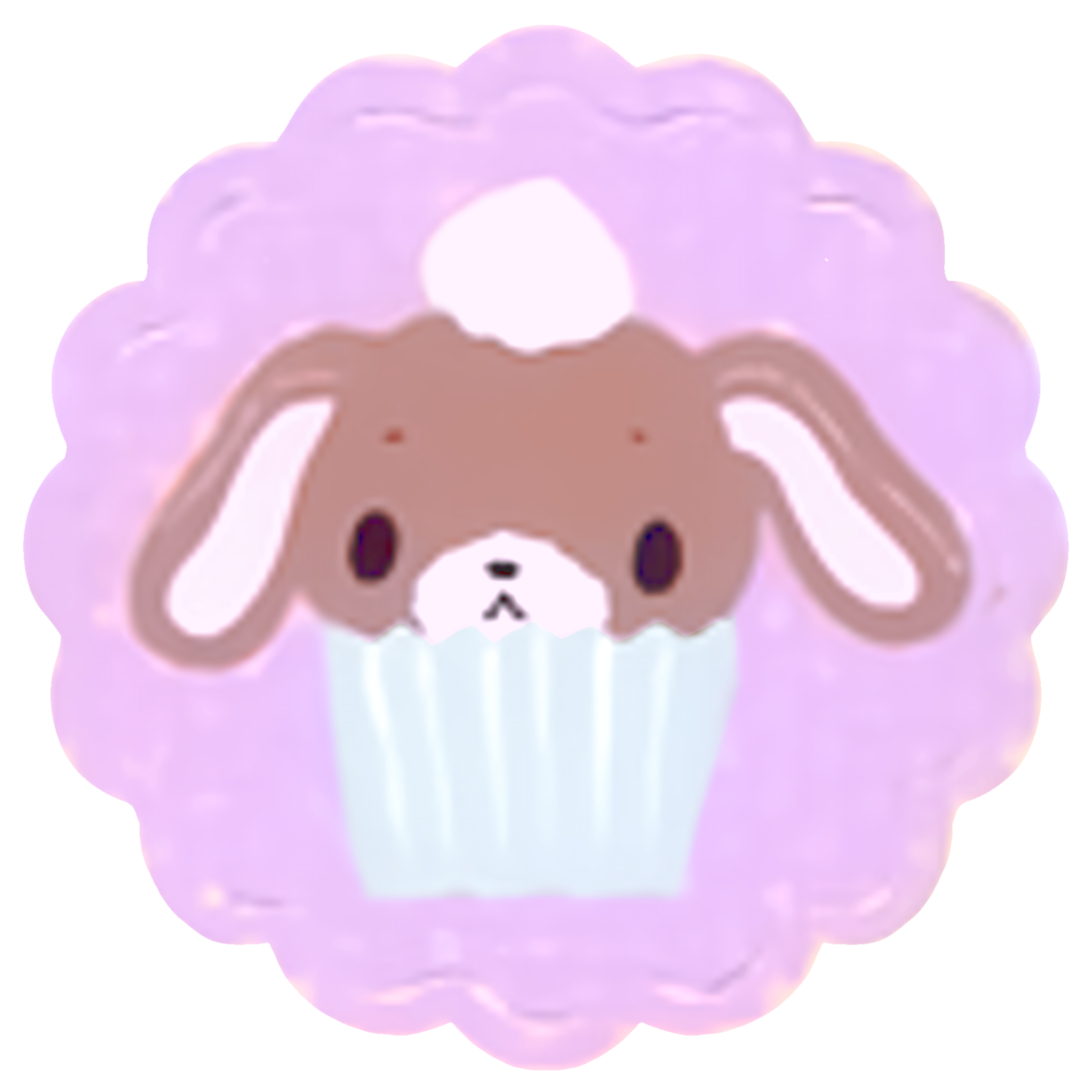 Official Kuro Usa Biscuit-Shaped Sticker Asset